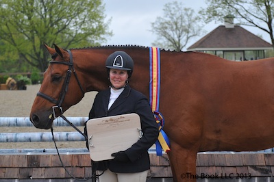 Louise Serio and Casino in their winning presentation
