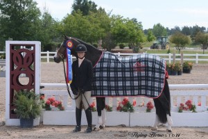 Rylee Shufelt and her own Camelot $2,500 Colorado Horse Park Pony Hunter Derby Winners Small/Large Pony Hunter Champions  Photo by Flying Horse Photography