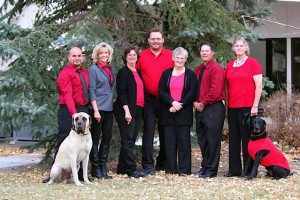  Jose Morales, Lisa Klymko, Vivien Van Buren, Geoff Combs, Helen Krieble, Brian Curry and Carole Kenney posed for the CHP holiday card. Photo by Horsin' Around Photography  
