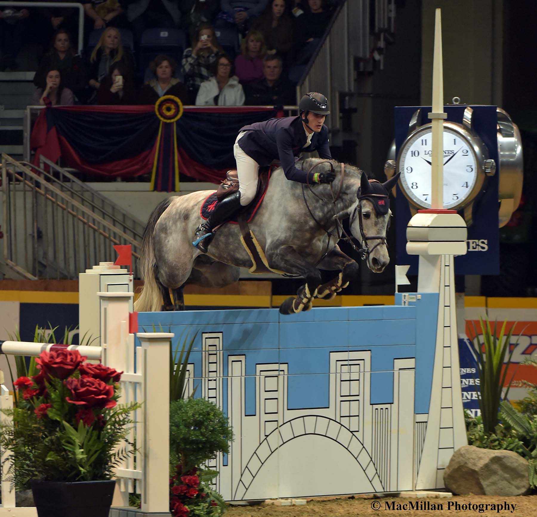 Photo 4 – Nicola Philippaerts and H&M Harley VD Bisschop in action in the Canadian Weston Open Jumper class on the second Friday of the Royal. Photo by Sarah Miller/MacMillan Photography