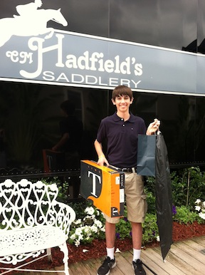 Hadfield’s Saddlery gave Jack a new pair of boots and a new jacket.