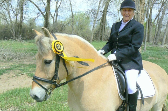 Ginny and Loki at their Century Club ride in 2010 when Ginny was 87 and Loki was 15.