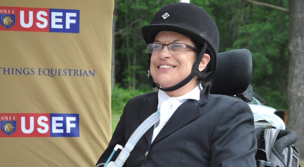 Through determination and hard work, Donna has learned to ride without her ventilator.
