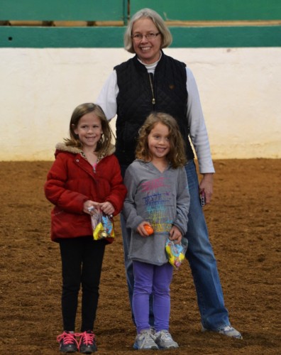 Joan and two young fans at the Triangle Farms Easter Show.