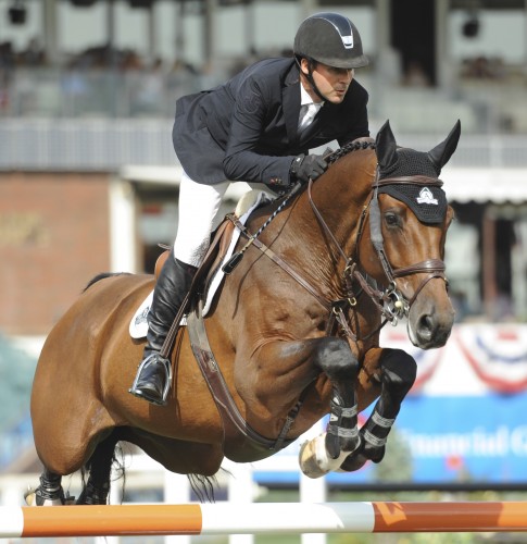 Eric Lamaze and his current top mount, Powerplay, owned by Artisan Farms LLC. Photo by Spruce Meadows Media Services