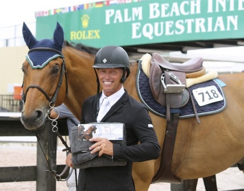Todd takes home an award from Draper Equine Therapy during the 2014 FTI Winter Equestrian Festival.