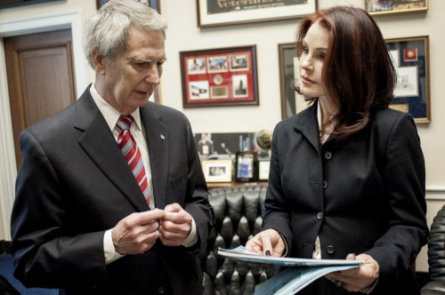 Priscilla meeting with Rep. Walter Jones (R-NC) on Capitol Hill as she lobbys lawmakers for the horse protections bill PAST Act, aka Prevent All Soring Tactics Act.