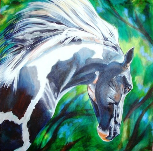 “El Pintado” – acrylic on gallery wrap canvas – 3 x 3 