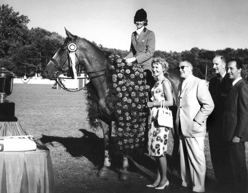 The winner of the first Grand Prix in North America was Mary Mairs Chapot aboard Tomboy. Photo courtesy of Chagrin Valley PHA Horse Show 