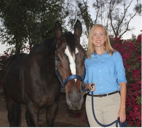 Susan and her new equine BFF, the ex-racehorse Knight. Photo Courtesy of Susan Friedland-Smith