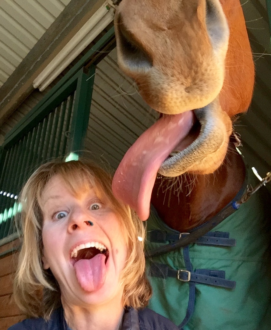 What’s funny about dressage? If you ask Pam, the answer is everything. (Photo courtesy of Pam Stone) 