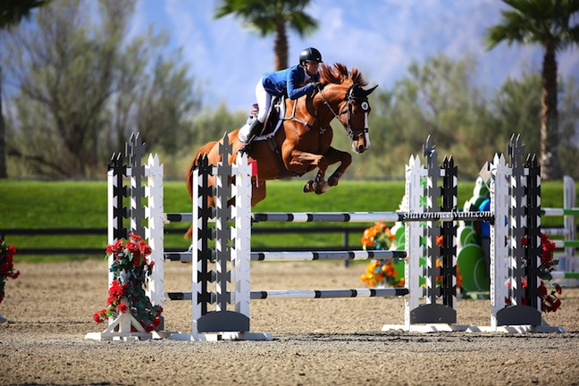 Valentina RC and Chenoa catching air during the HITS $10,000 Jr./AO Medium Classic. (Photo by Sharon McElvain)