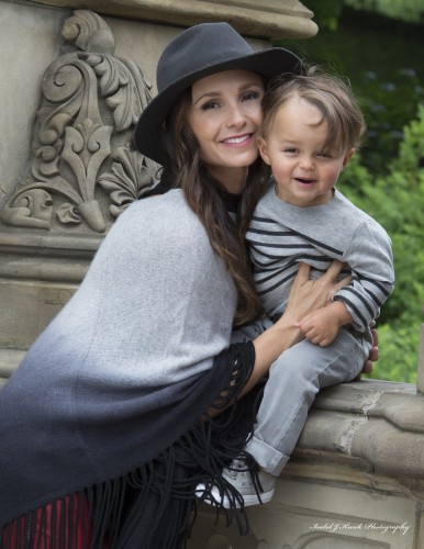 Georgina and her son, Jasper, during the photo shoot in Central Park. Photo by Isabel Kurek