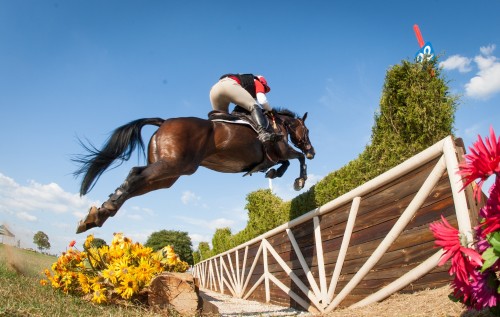 Buck Davidson and Petite Flower at the 2014 Nutrena USEA American Eventing Championships in Tyler, Texas.