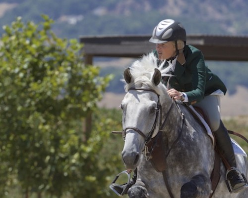Kristin and her Holsteiner, Streiker, in action at Sonoma in July 2015. Photo by Alden Corrigan Media