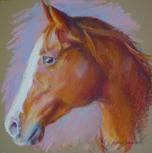 “Sara” — Pastel on matte board, 14” x 16”