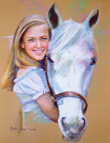 “Jessica and Slade” — Pastel on pastel paper, 18” x 24”