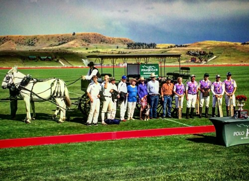 The award ceremony at the Flying H Polo Club.