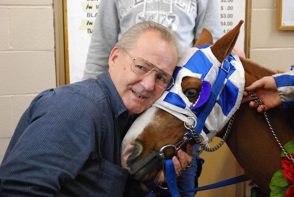 Ron Turcotte, the jockey who rode Secretariat to the Triple Crown win, gets a little love from Patrick.