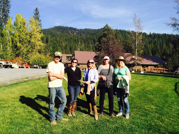 A group of ladies getting ready for an activity with Wrangler Tim. Photo by Jan Westmark