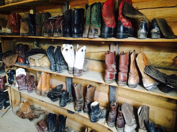 No boots – no problem. The ranch has plenty of boots for guests to borrow during the week – and riding helmets also! Photo by Jan Westmark