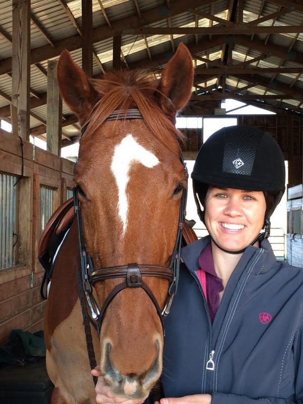 Grace and Harrill, her off-the-track Thoroughbred  Photo courtesy of Grace Buchanan