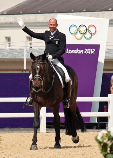Steffen Peters, a three-time Olympic veteran, and Ravel at the London 2012 Olympic Games. Steffen will ride Legolas 92 in the 2016 Olympics in Rio and is hoping the 2016 Olympic dressage team will dance their way to the podium. Photo by Kim MacMillan/MacMillan Photography 
