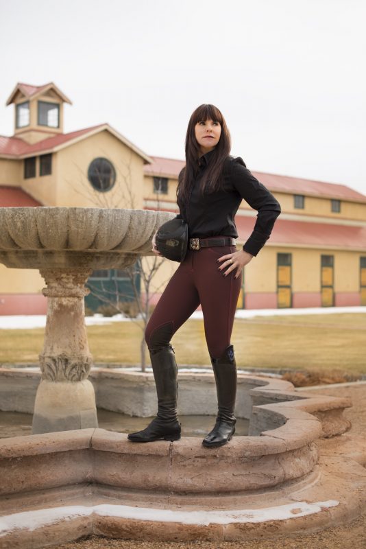 Sarah, in Mastermind Breeches, has been modeling on and off since she was a child. Photo by Mary Neiberg