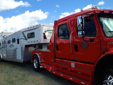 If only Kathy knew how to drive the freightliner — then she could add it to her resume. 