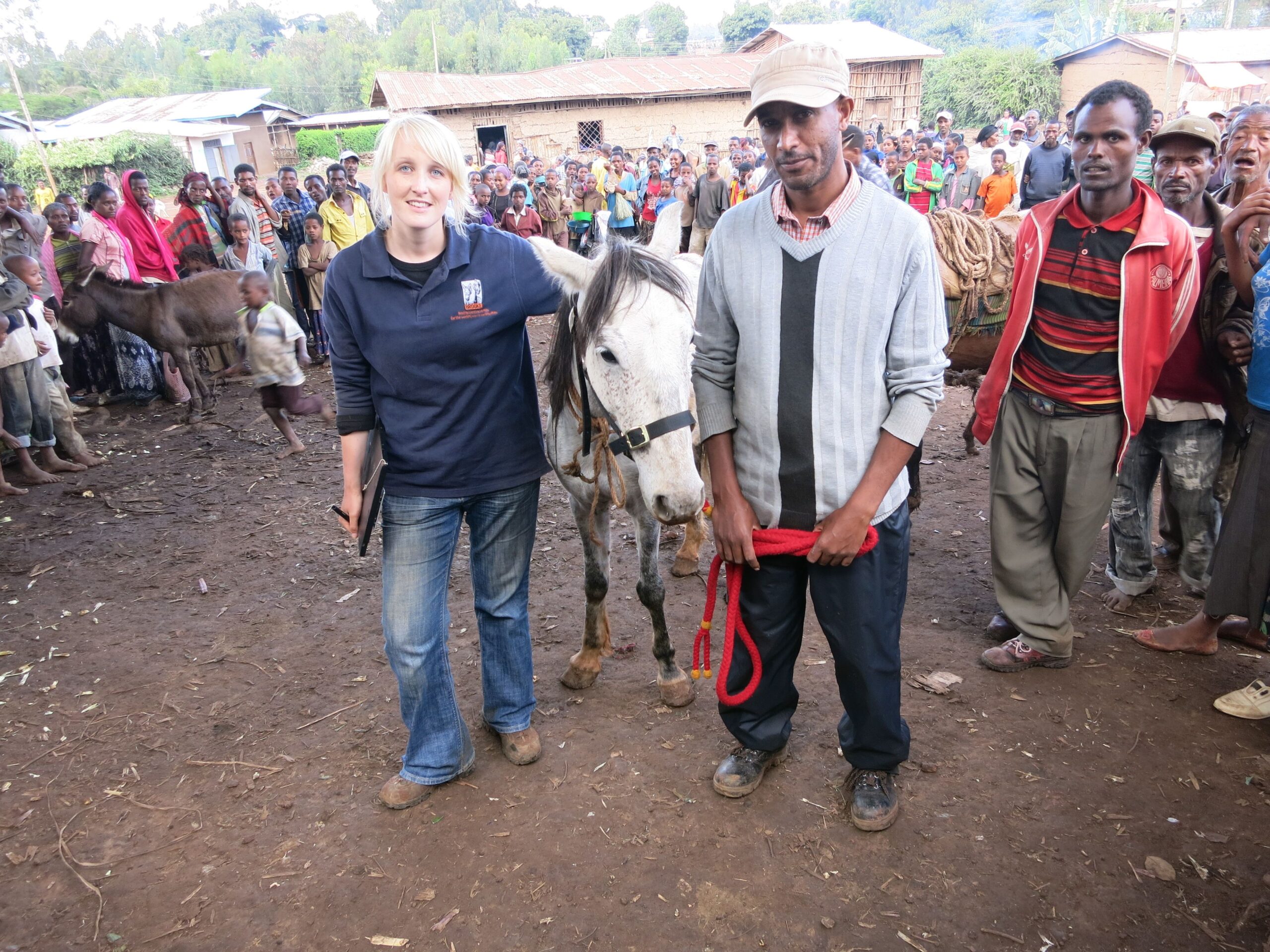 Ashleigh Brown conducting welfare assessment in Ethiopia