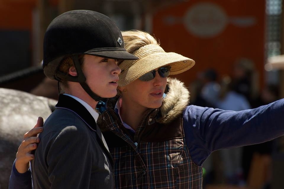 Emma, left, with her trainer Hope Glynn. (Photo courtesy of Emma Waldfogel)