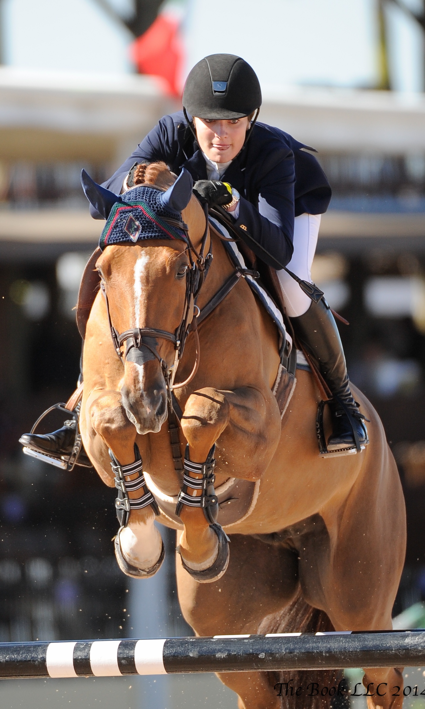 This up-and-coming jumper rider on the international Grand Prix circuit trains with Missy: Catherine Tyree, 19, won her first Grand Prix in only the second Grand Prix of her career with Sandor de la Pomme in August 2013 at the Vermont Summer Festival. Photo by The Book LLC 2014