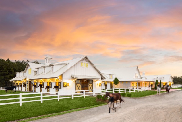 The new equestrian center at SCAD was completed in 2015.