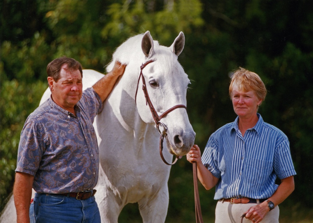 Terry and Sue Williams posing with Abdullah in Florida in the late 1990’s. Photo by Janne Bugtrup
