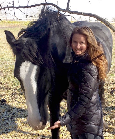 Artist Jennifer Mack with Frederick Hobbs.