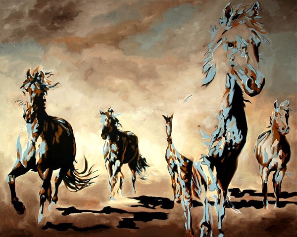 Ambush III — 48” x 60” Acrylic on canvas, private collection.
