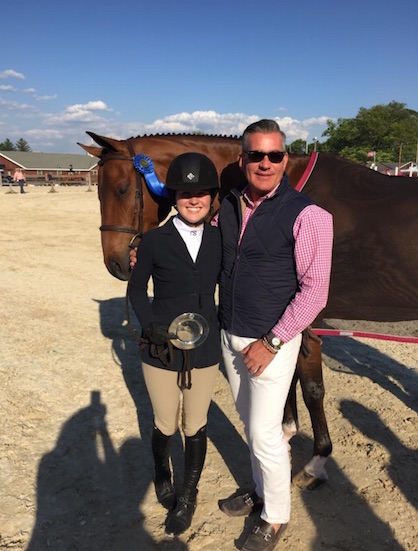 Bradley and his student, winning Junior Hunters, in Wellington, Florida.