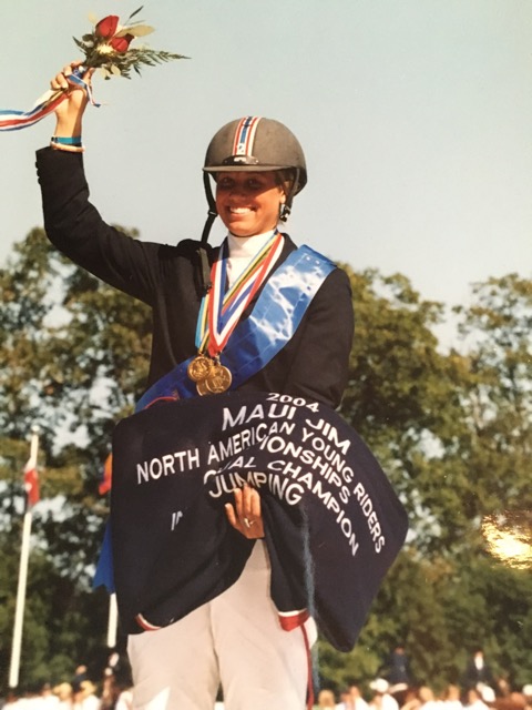 Caitlyn’s career highlights include team and individual gold at the North American Young Rider Championships. Photo courtesy of Caitlyn Shiels