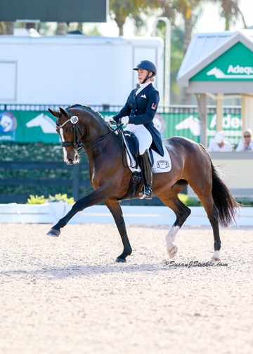 Caravella, by Contango, and Megan Lane represented Canada at the World Equestrian Games and finished in the Top 10 at Aachen in 2014.  Photo by Susan J. Stickle