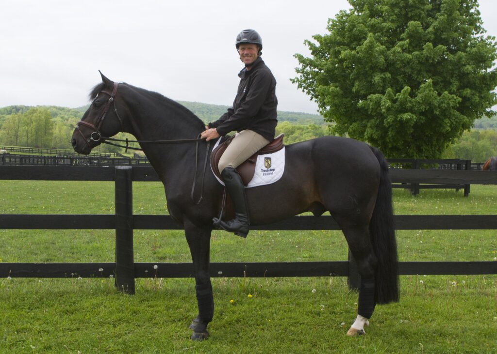 Peter is happy to be back in the U.S.A. and enjoys riding at Winley Farm in New York.