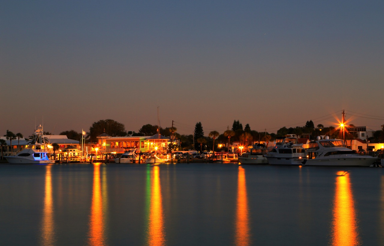 A night shot of The Crow’s Nest