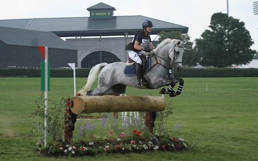 Nicole on Tops in the cross-country at the 2013 NAJYRC. Nicole and Tops rode away with team and individual gold medals.