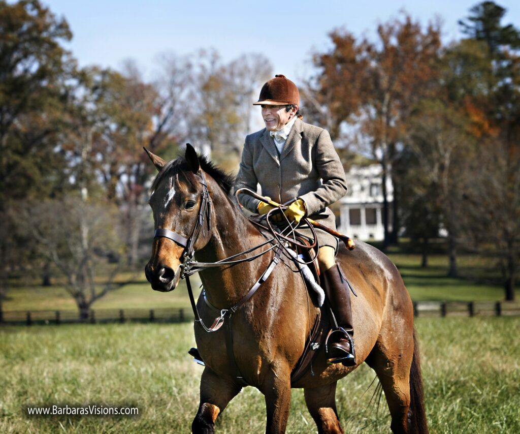 Rita Mae, cub hunting from a fixture, or location, of Oak Ridge Hunt. Photo by Barbara Bower, www.barbarasvisions.com