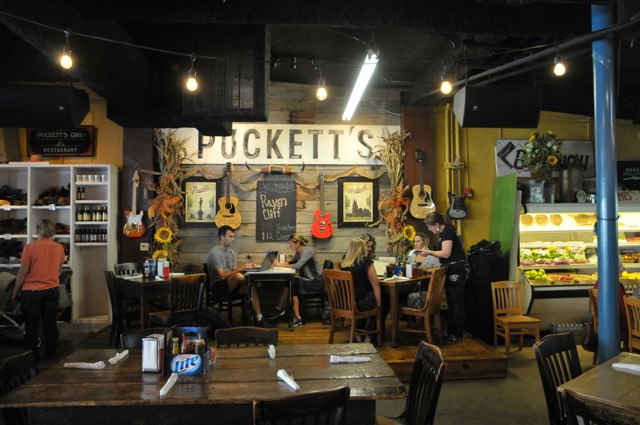 Puckett’s in Franklin is a combination eatery, grocery store and live music venue.