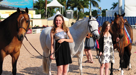 Circuit Parade of Champions. Small, Medium, and Large Pony Hunters: take your pick, they are all owned Dr. Betsee Parker. (L-R) Large Pony (For The Laughter), Meredith Darst, Small (Elation), Daisy Farish and Medium (Enchanted Forest). Maddy was Overall Hunter Rider. Photo by Emily Allongo Circuit Parade of Champions. Small, Medium, and Large Pony Hunters: take your pick, they are all owned Dr. Betsee Parker. (L-R) Large Pony (For The Laughter), Meredith Darst, Small (Elation), Daisy Farish and Medium (Enchanted Forest). Maddy was Overall Hunter Rider. Photo by Emily Allongo