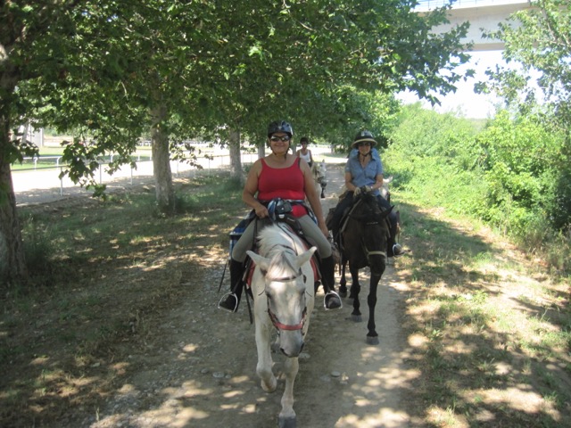 Prio to her cancer diagnosis, Lou traveled around the world on riding vacations, including an adventure in Spain (pictured). Photo courtesy of Lou Cirignano
