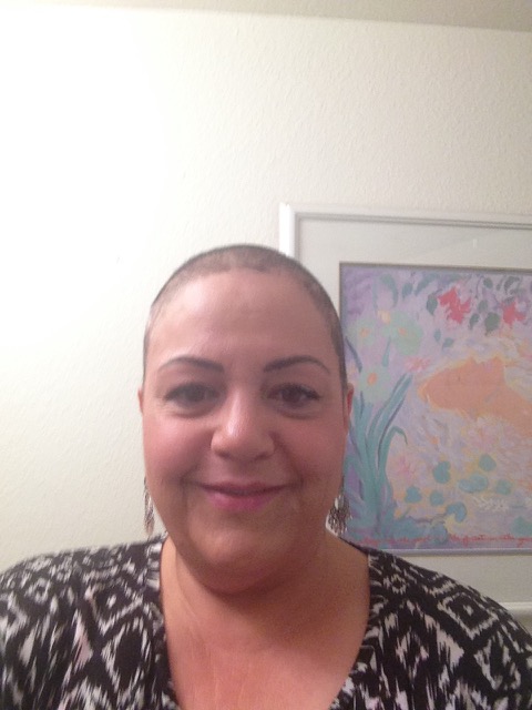 Lou poses for a photo during chemotherapy. Photo courtesy of Lou Cirignano