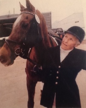 Ginny and Sam at their Century Club ride in 2002, when Ginny was 79 and Sam was 29.