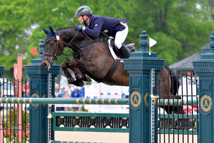 Michael Jung, the reigning Olympic three-day champion, on his way to victory at the 2016 Rolex Kentucky Three-Day Event. Photo by Mark McInnis