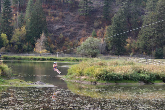 There are lots of activities at the ranch, including ziplining. Photo by Anne Joubert